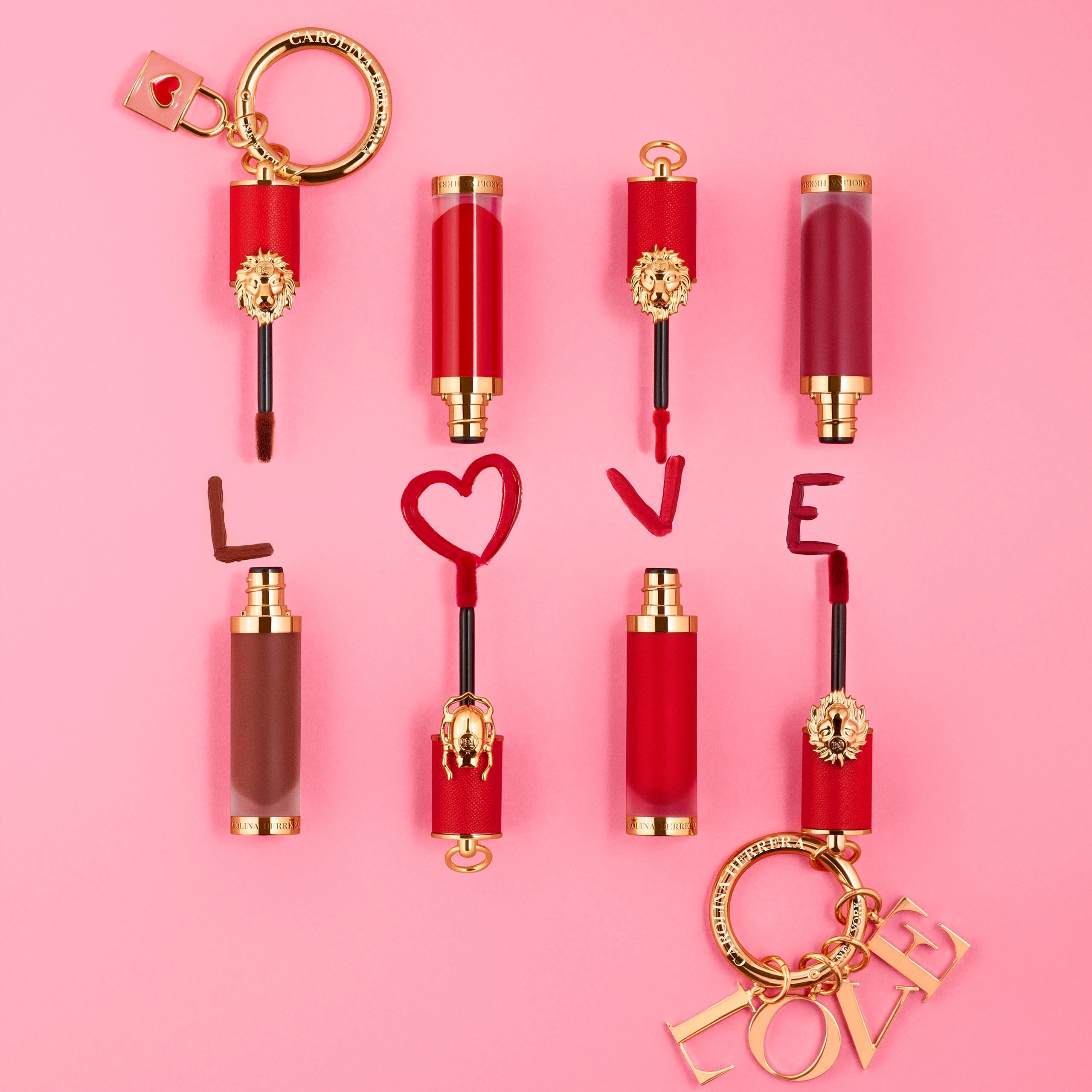 STUDIO BAKUZA CAROLINA HERRERA LIQUID LIPSTICK SCARABEE SCARABEE AND LION WRITTING LOVE